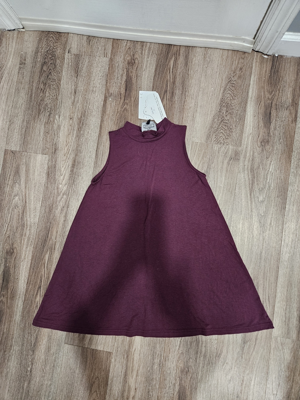 Angie Sleeveless Mock Neck Tunic - Plum